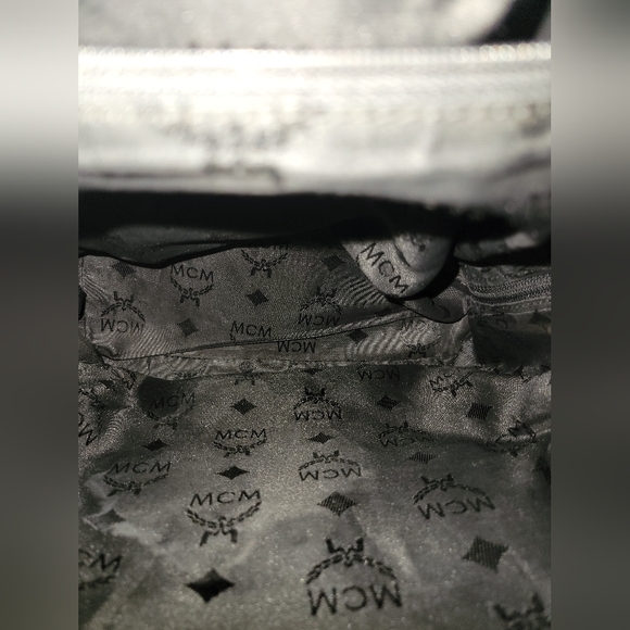 MCM Black Quilted Backpack w gold tone hardware - Picture 11 of 16